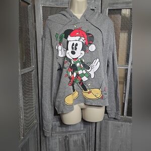 Gray Mickey Mouse Holiday Sweatshirt